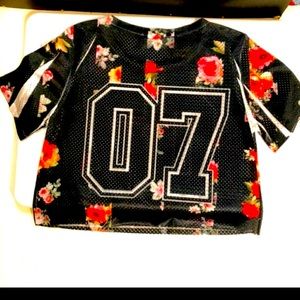 Papaya Crop Top Jersey shirt